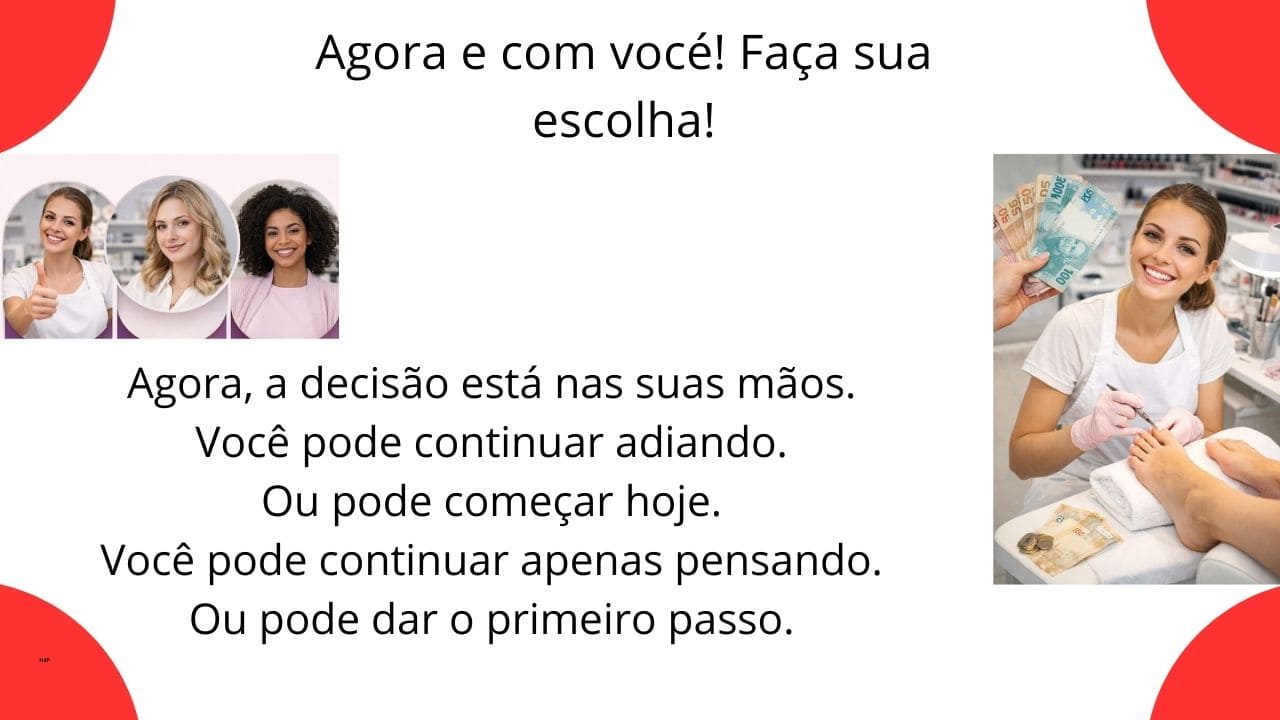 Seção de chamada para ação que incentiva a inscrição no curso de unhas de fibra e o início imediato do aprendizado.