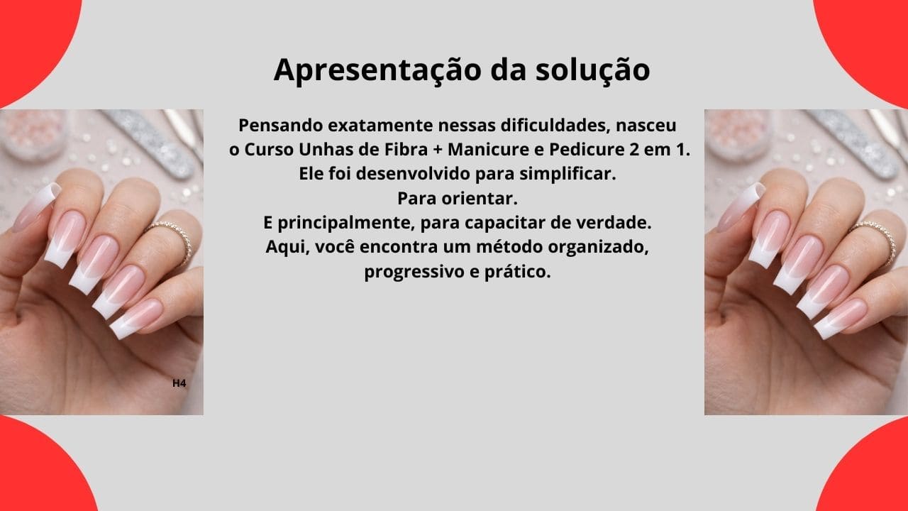 Seção que apresenta o curso de unhas de fibra como solução estruturada para aprendizado técnico e desenvolvimento profissional.