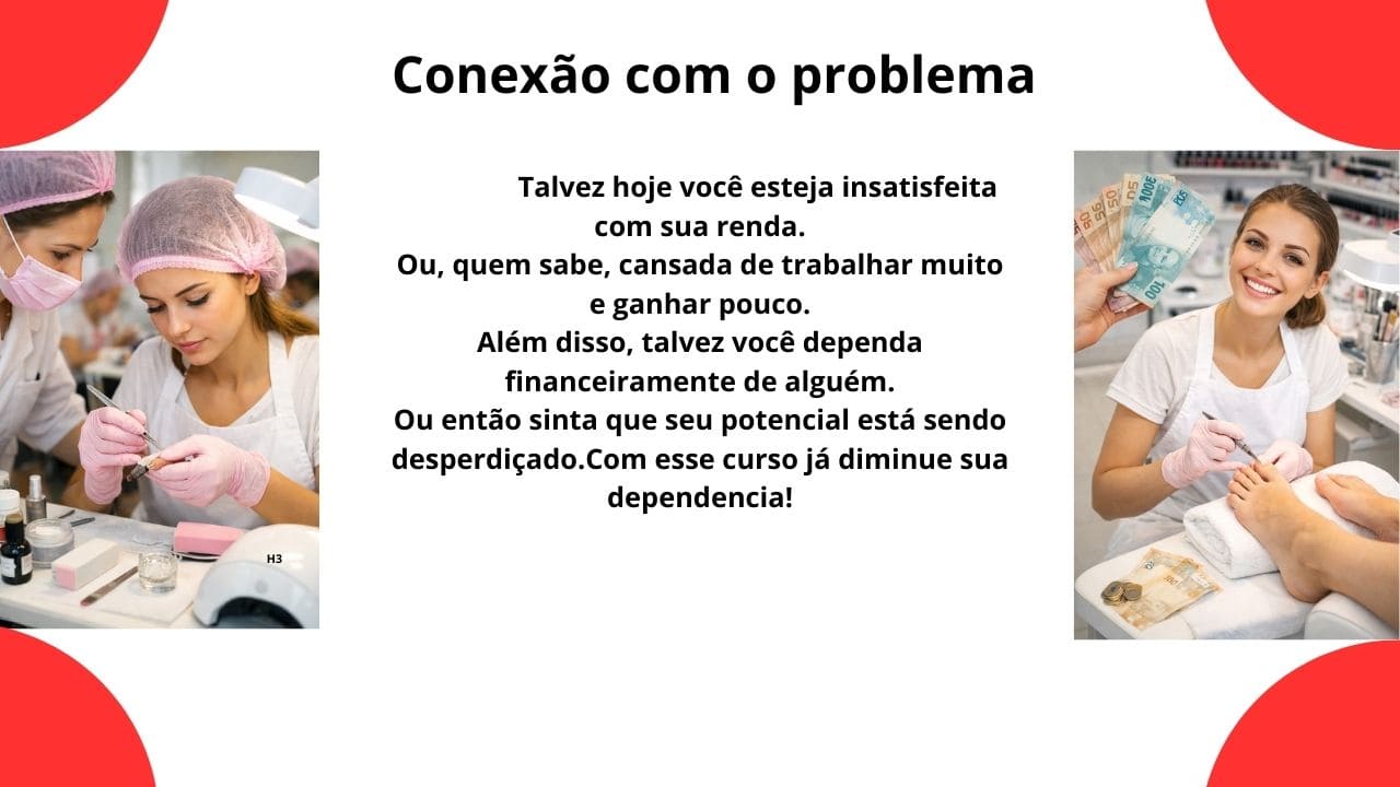 Seção que aborda os principais desafios enfrentados por quem deseja trabalhar com unhas de fibra e ainda não consegue resultados consistentes.