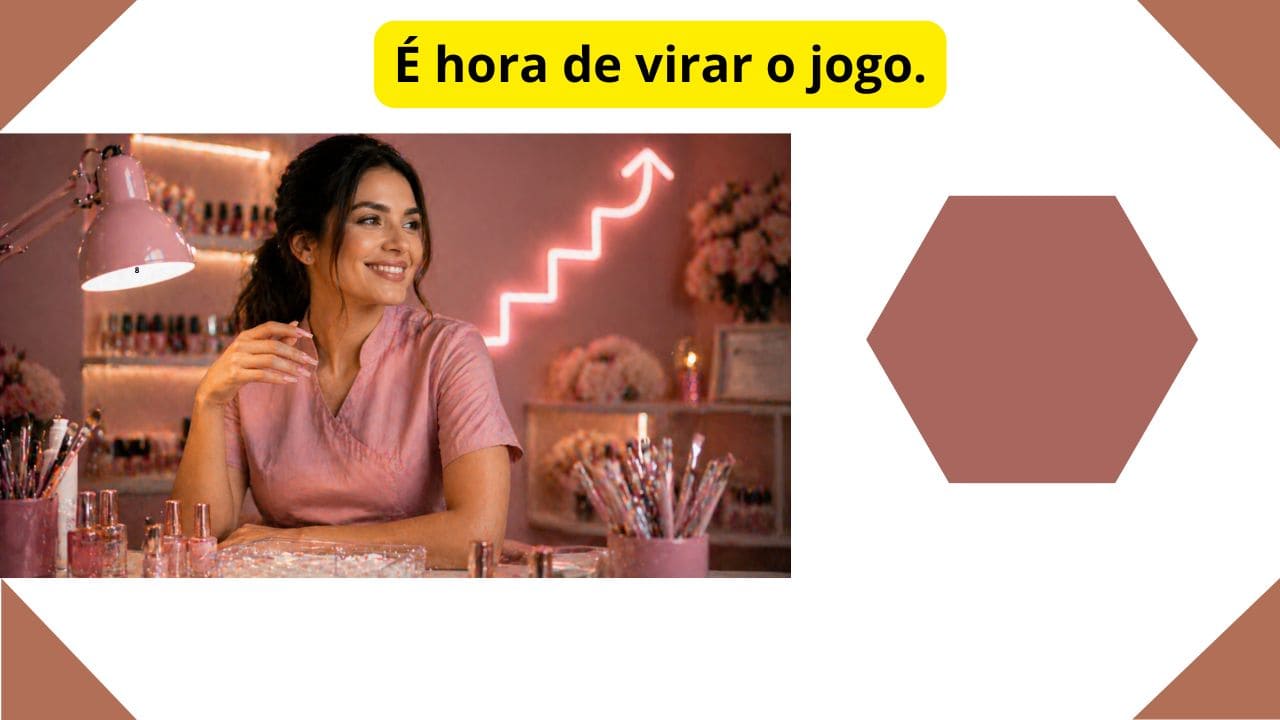Mensagem inspiradora incentivando a tomar uma decisão para mudar de vida e construir uma nova história profissional e pessoal.