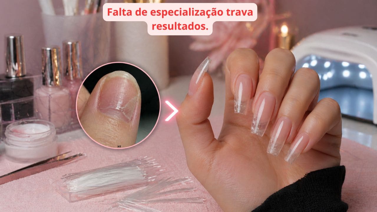 Mensagem motivacional destacando que a ausência de especialização, e não a pessoa, é o principal obstáculo para alcançar melhores resultados.