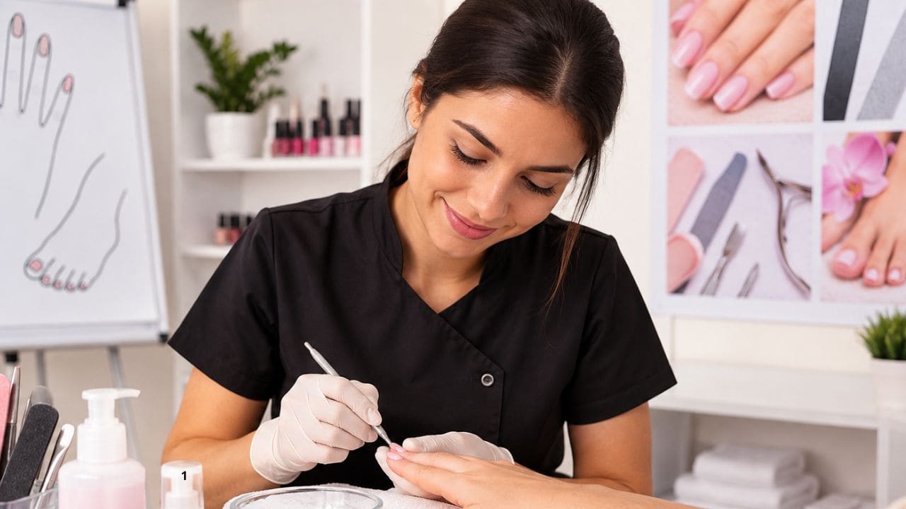 Conhecimentos desenvolvidos no curso de manicure e pedicure profissional 