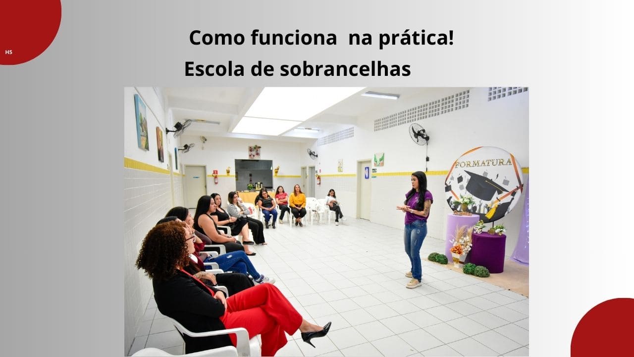 Representação do passo a passo do funcionamento do serviço, evidenciando etapas, acompanhamento e aplicação prática.

