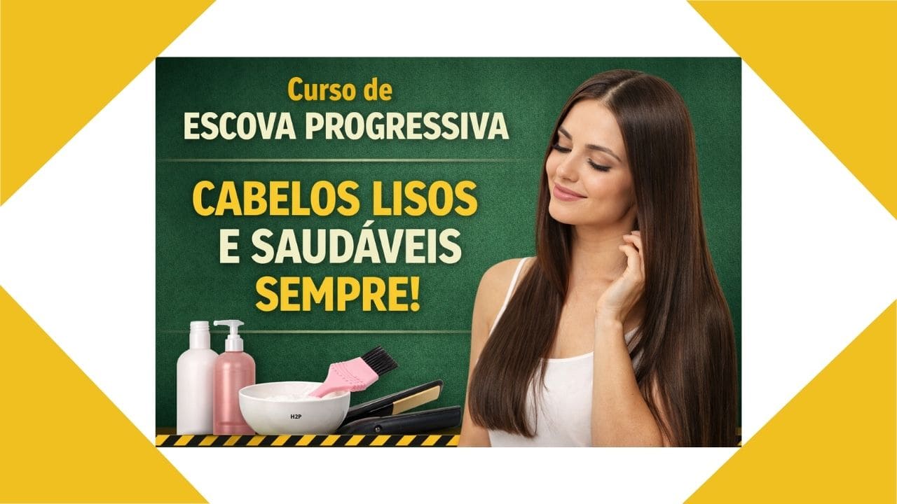 Cabelo liso, brilhante e saudável após tratamento de escova progressiva, com aparência hidratada e alinhada.