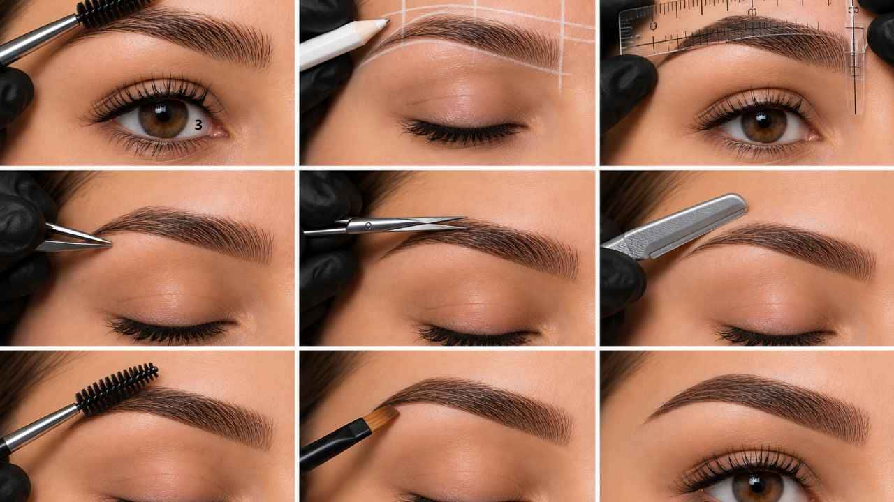 procedimento de modelagem e definição das sobrancelhas 