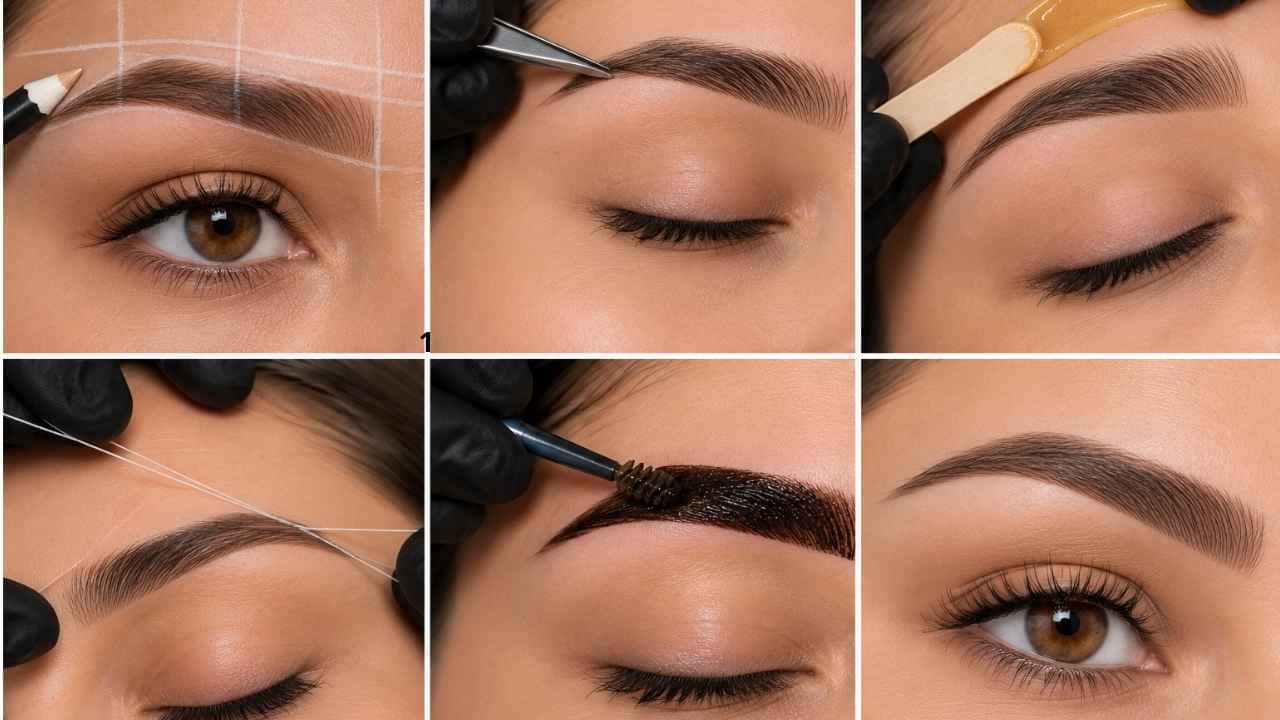 Técnicas de design de sobrancelhas ensinadas no curso profissional 