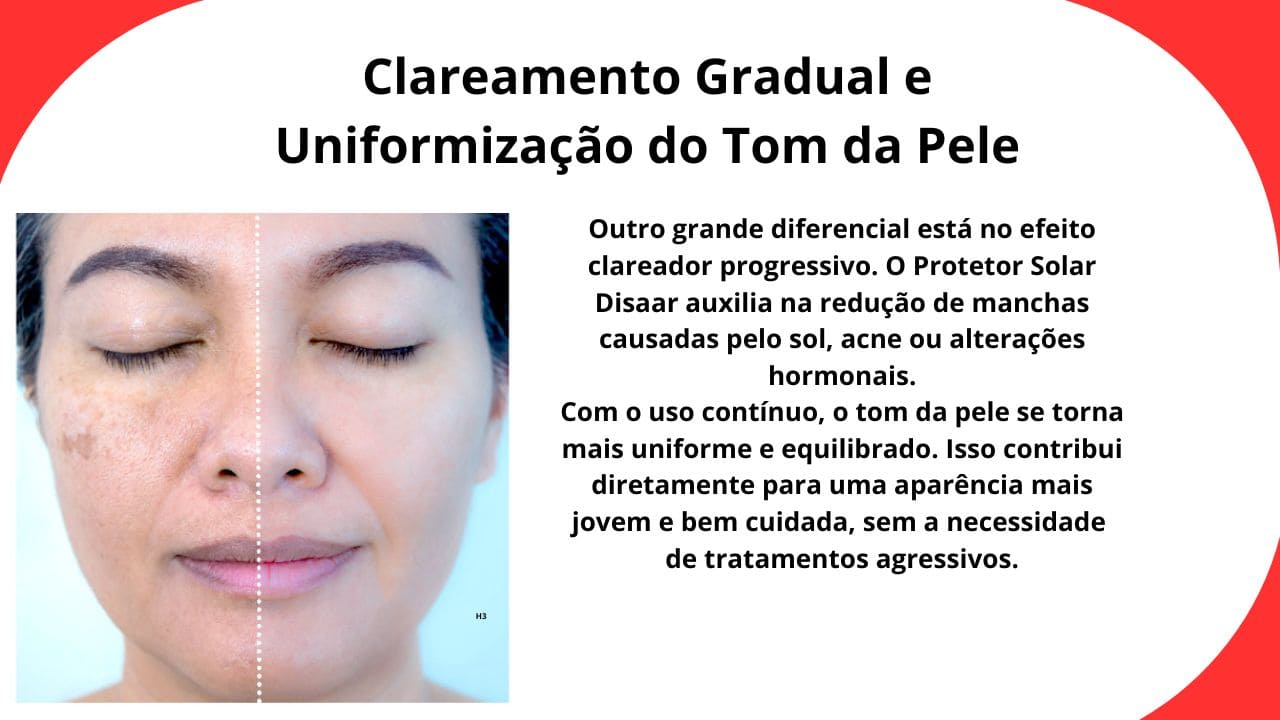 Título destacando os benefícios do clareamento gradual para a uniformização do tom da pele, promovendo uma aparência mais homogênea e saudável.