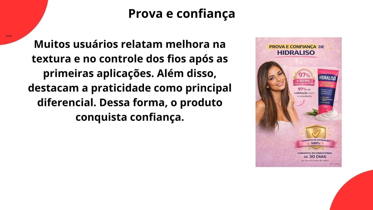 Seção destacando provas sociais, depoimentos ou evidências que transmitem confiança ao público.