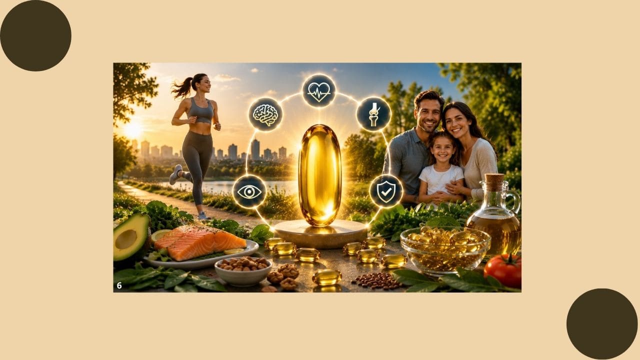 Frasco de Ômega 3 Palest 1000mg em ambiente saudável, simbolizando uma escolha inteligente para quem busca mais saúde, bem-estar e qualidade de vida.