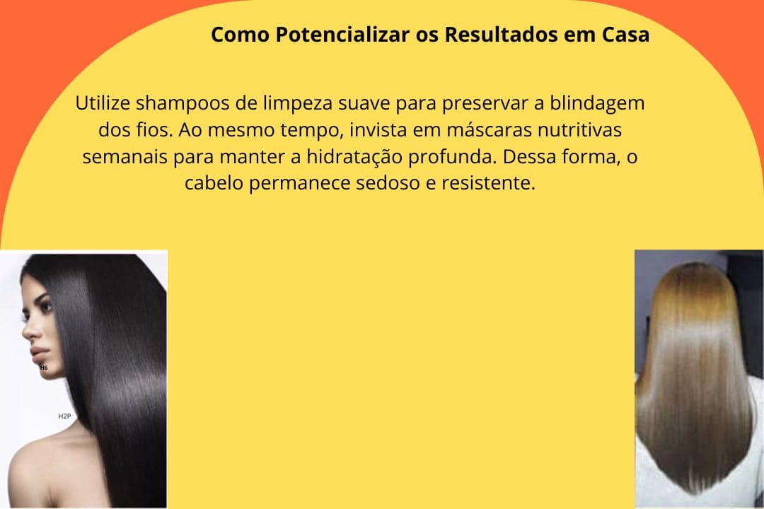 Rotina de cuidados capilares em casa com produtos adequados para prolongar os resultados da progressiva orgânica sem formol.