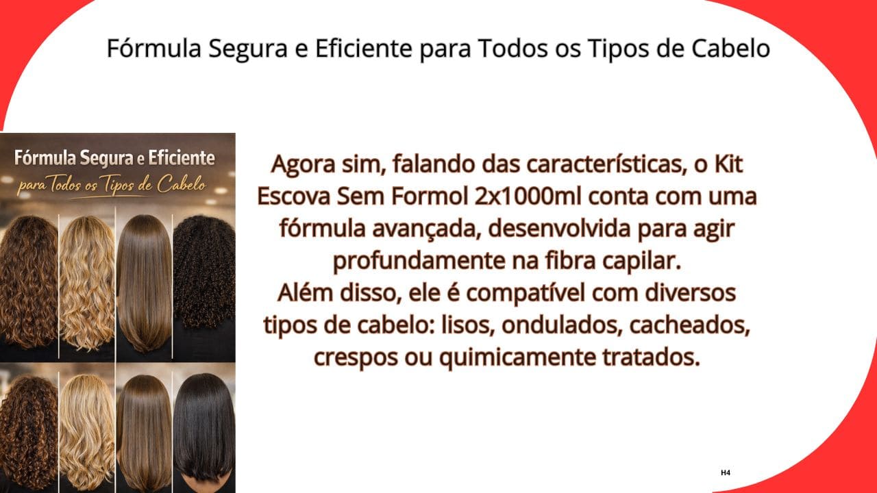 Tratamento capilar com fórmula segura e eficiente, indicado para todos os tipos de cabelo, promovendo alinhamento, brilho e maciez