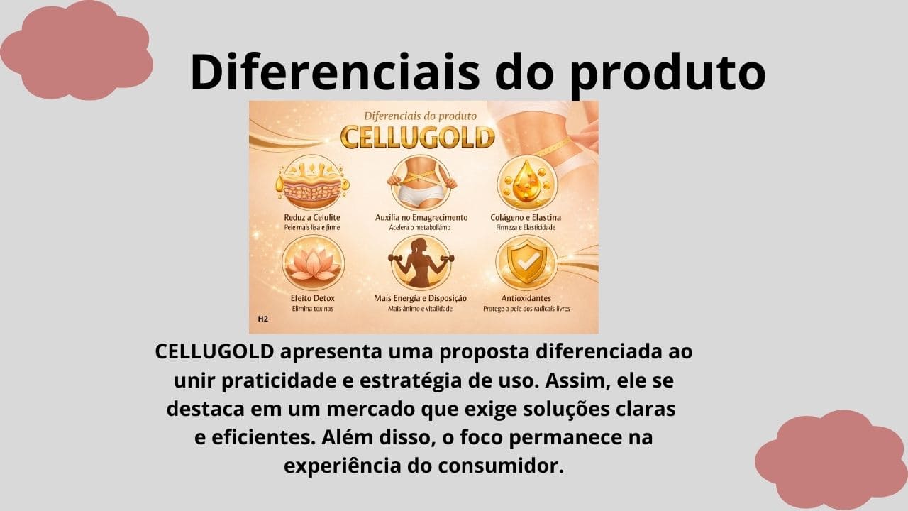 Seção apresentando as características que distinguem o produto dos concorrentes.