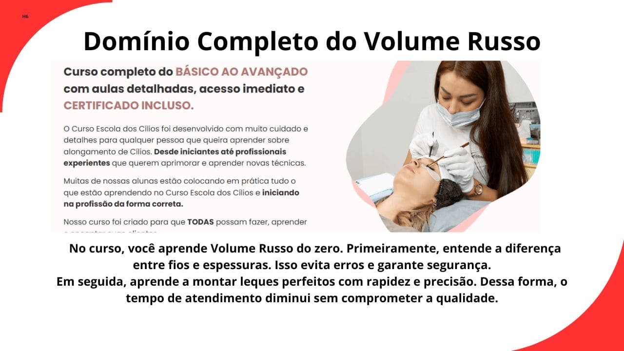 Profissional aplicando extensão de cílios volume russo com técnica precisa e acabamento detalhado.