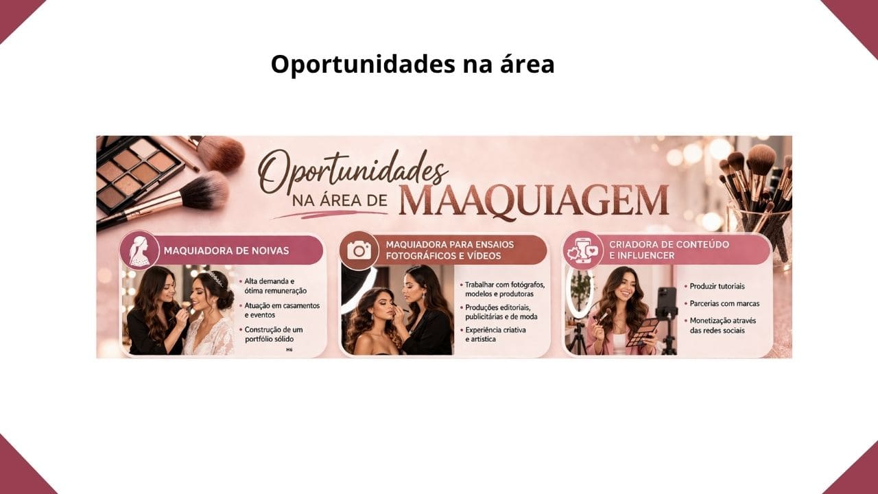Descrição das oportunidades de trabalho e crescimento na área de estudo


