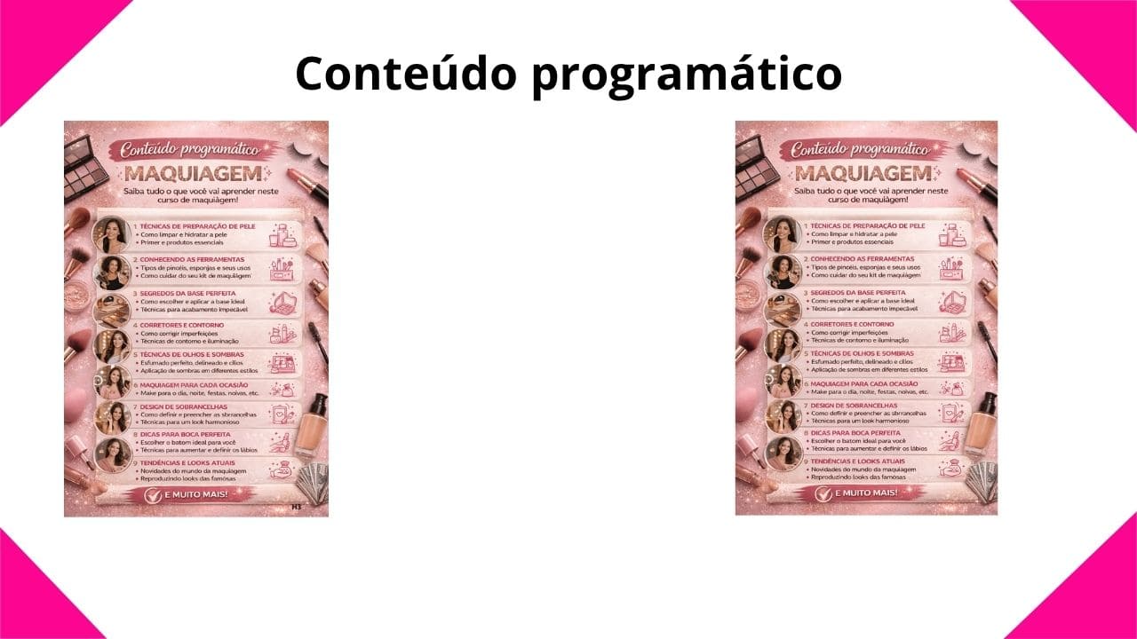 Lista organizada dos conteúdos e assuntos que serão ensinados ao longo do curso