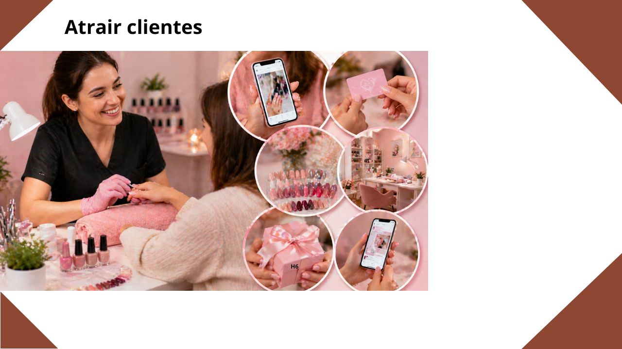 Imagem ilustrando a atração e retenção de clientes por meio de estratégias de marketing e atendimento.