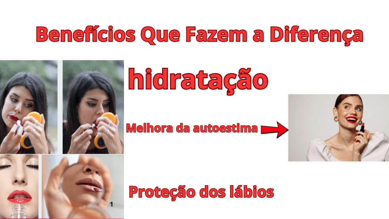 Ilustração destacando os principais benefícios de um produto de maquiagem, como longa duração, acabamento matte e alta pigmentação.