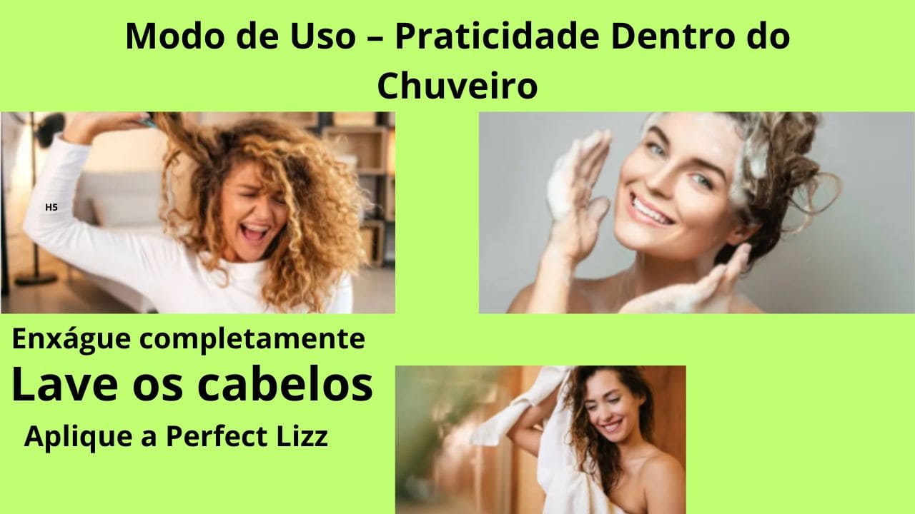 Modo de uso da progressiva de chuveiro com praticidade e aplicação rápida durante o banho.