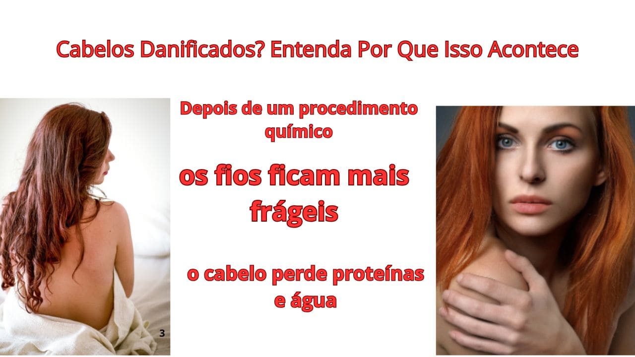 Cabelo com aspecto ressecado e quebradiço, representando fios danificados por processos químicos e agressões externas.