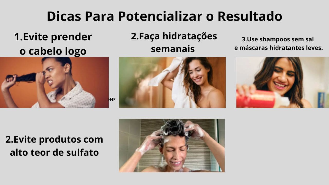 Mulher com cabelo liso, brilhante e saudável após aplicação da progressiva Perfect Lizz.