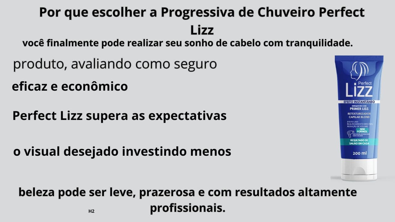 Mulher com cabelo liso, brilhante e saudável após aplicação da progressiva Perfect Lizz.