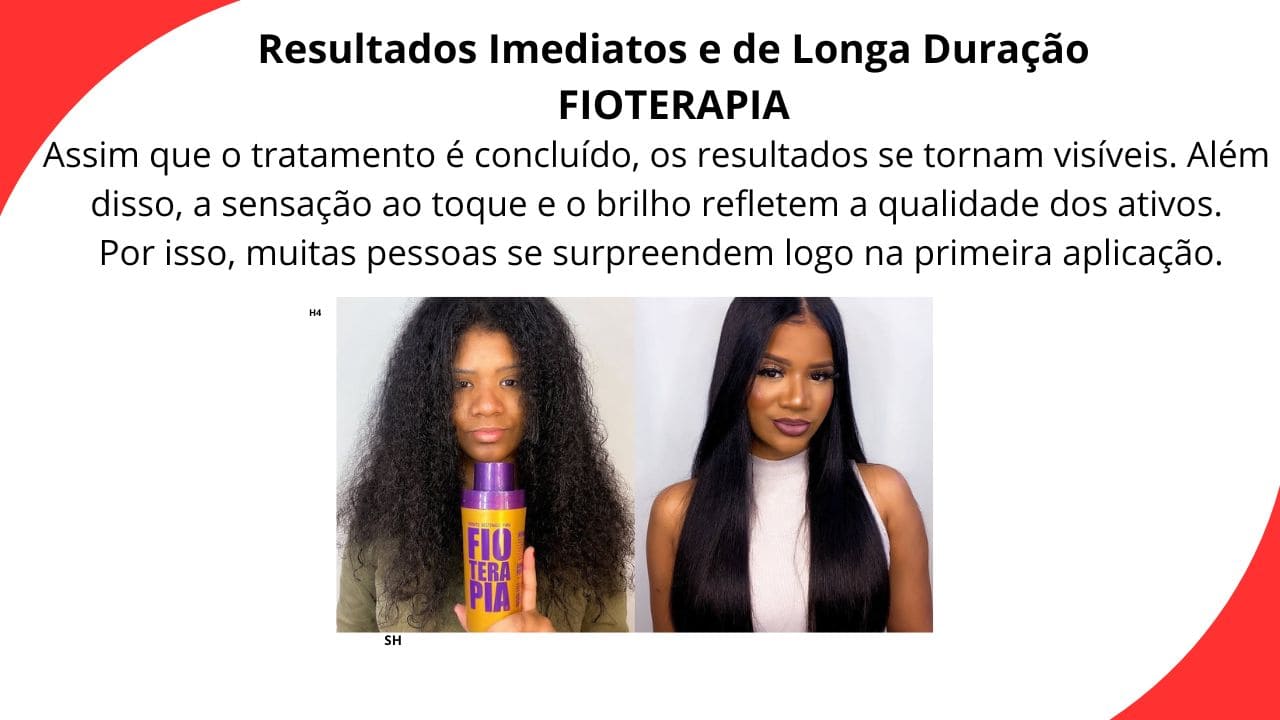 Cabelo visivelmente mais liso, alinhado e com brilho logo após o procedimento, mostrando resultados imediatos e duradouros ao longo do tempo. 