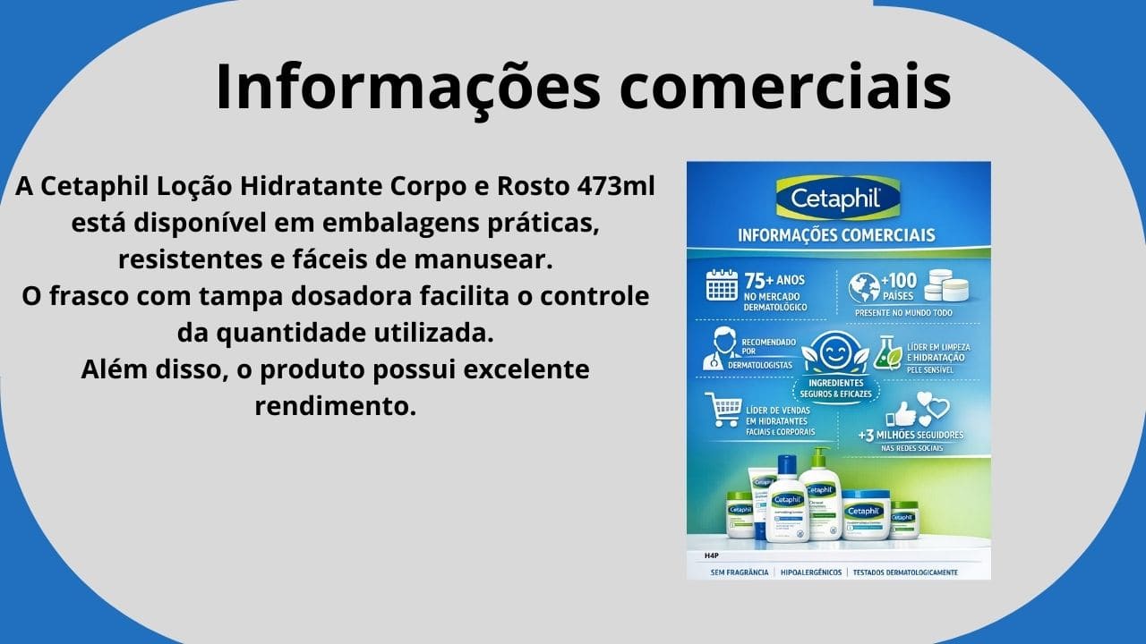 Embalagem do hidratante Cetaphil com destaque para dados comerciais, apresentação do produto e informações de compra.