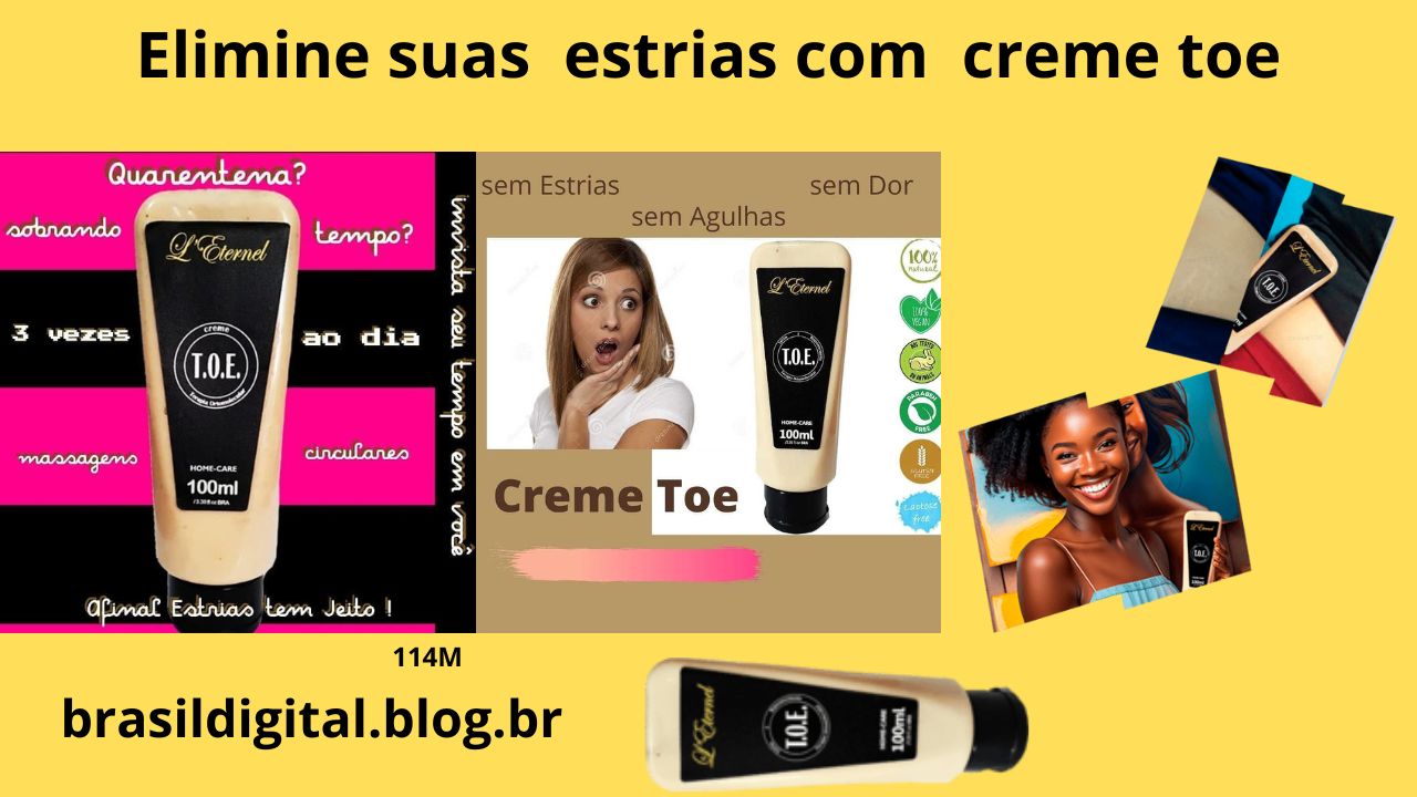 Creme TOEVegan & Natural Produto vegano e 100% natural, com resultados comprovados para a cicatrização da pele estriada. Indicado para ser aplicado em estrias cutâneas e na área ao seu redor, tendo efeito nos mais diversos casos de estrias, antigas, novas, leves, severas, brancas, vermelhas e em todos os tipos e tonalidades de pele, já que sua formulação com componentes exclusivamente naturais não altera a pigmentação ou a oleosidade da pele PROMOÇÃO - 1 mês de tratamento com o Creme TOE. Produto vegano e 100% natural, com resultados comprovados para a cicatrização da pele estriada. Pode ser utilizado por gestantes e lactantes.