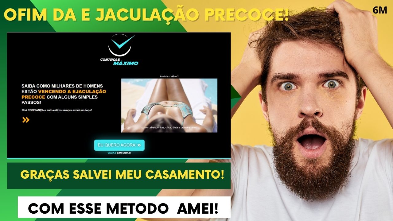 Fim da Ejaculação Precoce
A EJACULAÇÃO PRECOCE ACONTECE QUANDO O HOMEM PASSA A EJACULAR DE FORMA MUITO RÁPIDA, TRAZENDO CONSTRANGIMENTO AO HOMEM E INSATISFAÇÃO PARA A PARCEIRA. PARA IDENTIFICAR, CONSIDERE OS QUADROS ABAIXO:
SENTIR UMA VONTADE MUITO FORTE DE EJACULAR LOGO NO INICIO DA PENETRAÇÃO, OU PERCEBER QUE O CLIMAX ESTÁ CHEGANDO MUITO RÁPIDO.
 PRECISAR DESACELERAR OU INTERROMPER O SEXO POR UM TEMPINHO PARA EVITAR A EJACULAÇÃO.
PERCEBER QUE SUAS PARCEIRAS FICAM INSATISFEITAS APÓS O SEXO, OU ATÉ MESMO NOTAR QUE ESTÃO EVITANDO SEXO.
 PRECISAR PENSAR EM “OUTRAS COISAS” OU “BRIGAR COM O CÉREBRO” DURANTE O SEXO, PARA NÃO EJACULAR RÁPIDO!
