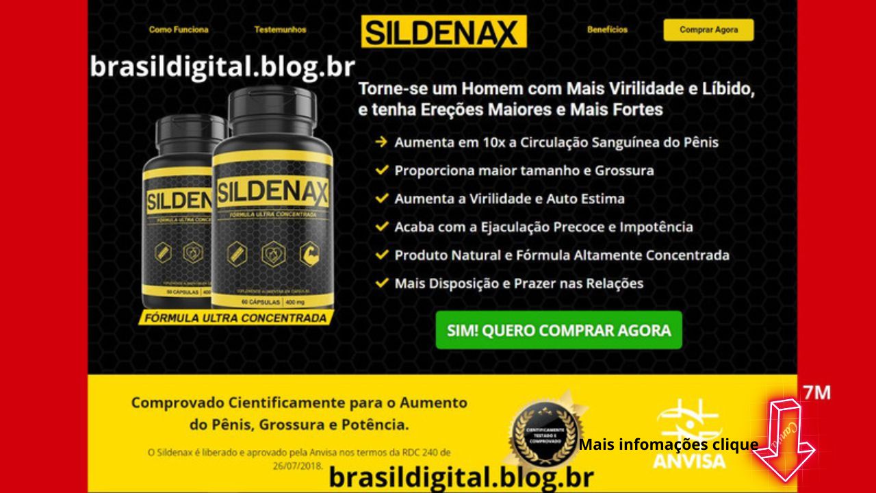 Sildenax é um grande aliado para ajudar da vida íntima, visto que seu composto atua para equalizar os níveis do hormônio sexual masculino, que é responsável pela libido, desejo e performance. Também, Sildenax contribui para maior suprimento sanguíneo e de nutrientes na região pélvica (sexual), otimizando mais a sensibilidade e assim por consequência o vigor. Concluindo, Sildenax ajuda a minimizar a falta de disposição devido ao estresse do dia a dia, que é grande responsável por problemas na vida íntima. Vantagens / Benefícios: Ajuda na Saúde a Dois. Contribui para Vigor e Desejo Fórmula Concentrada. Favorece na Disposição Diária