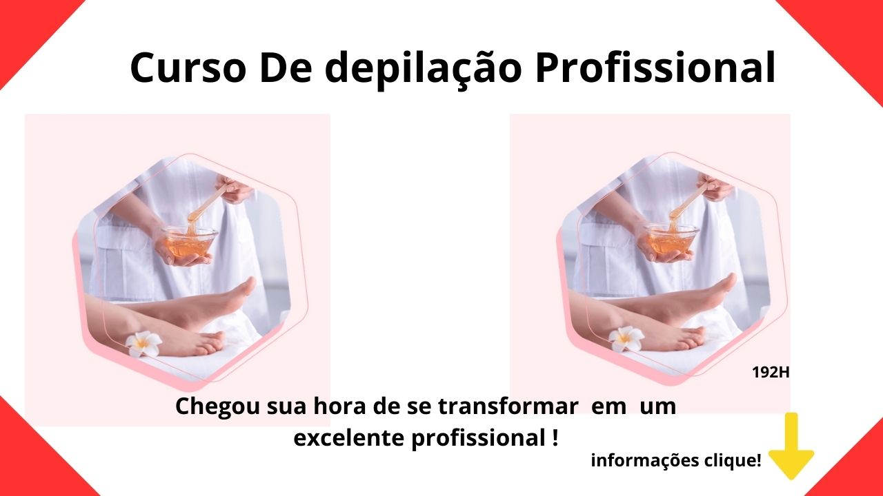 Curso De depilação Profissional
Passo a passo simples e didático, não importa se você já possui ou não conhecimento sobre depilação.
Aprimore seus conhecimentos
Para aquelas que já trabalham na área e desejam evoluir e desenvolver novas técnicas. Comece a lucrar com depilação!
Curso 100% em vídeo que ensina como lucrar com depilação e começar do zero!
Nosso curso foi criado pensando em você que tem ZERO conhecimento na área e deseja aprender de forma simples e prática para começar a lucrar com depilação profissional.
E também para você que já atua na área, porém deseja se atualizar e aprender ainda para dar um salto na sua carreira.
O Curso de Depilação Profissional foi pensado para que TODAS possam fazer, aprender e encantar seus clientes
Aprimore seus conhecimentos
Para aquelas que já trabalham na área e desejam evoluir e desenvolver novas técnicas
Aprenda tudo sobre depilação
