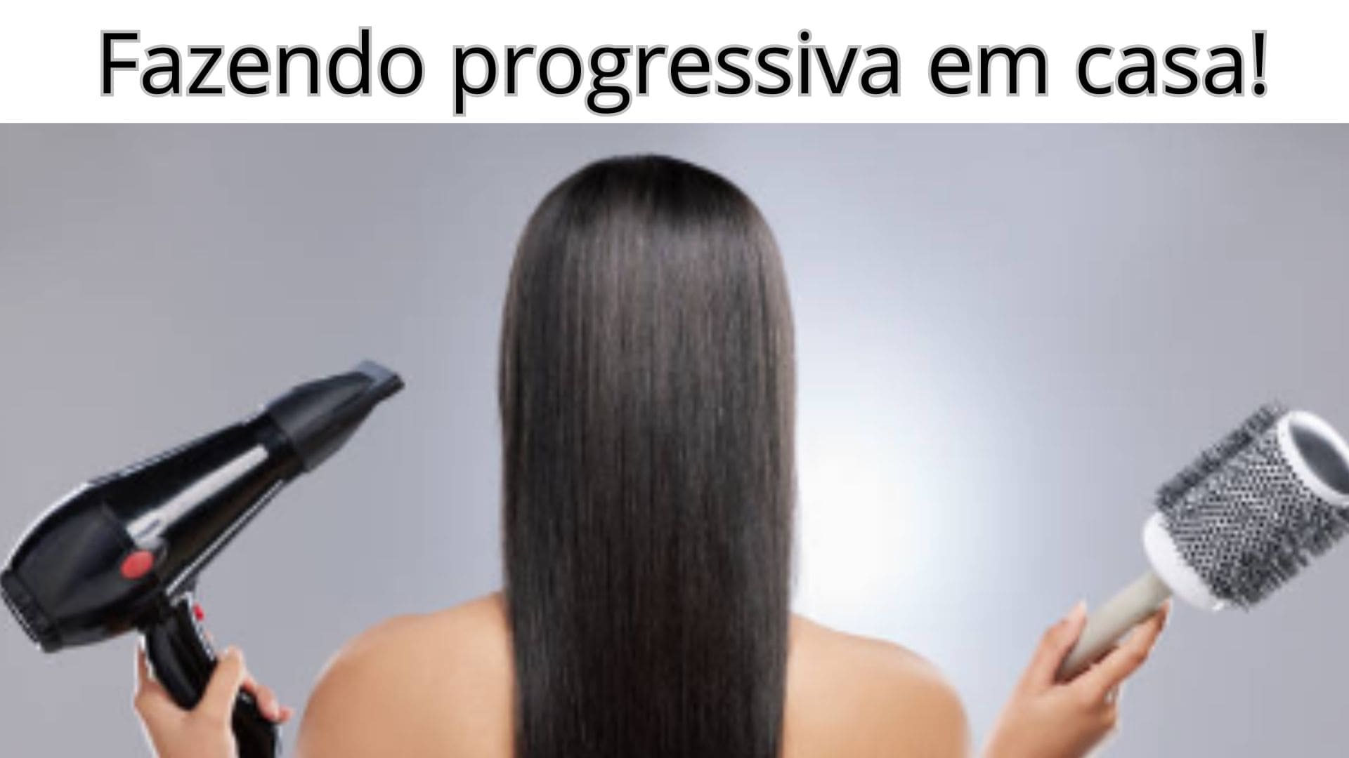 Mulher aprendendo passo a passo em um curso de escova progressiva em casa.