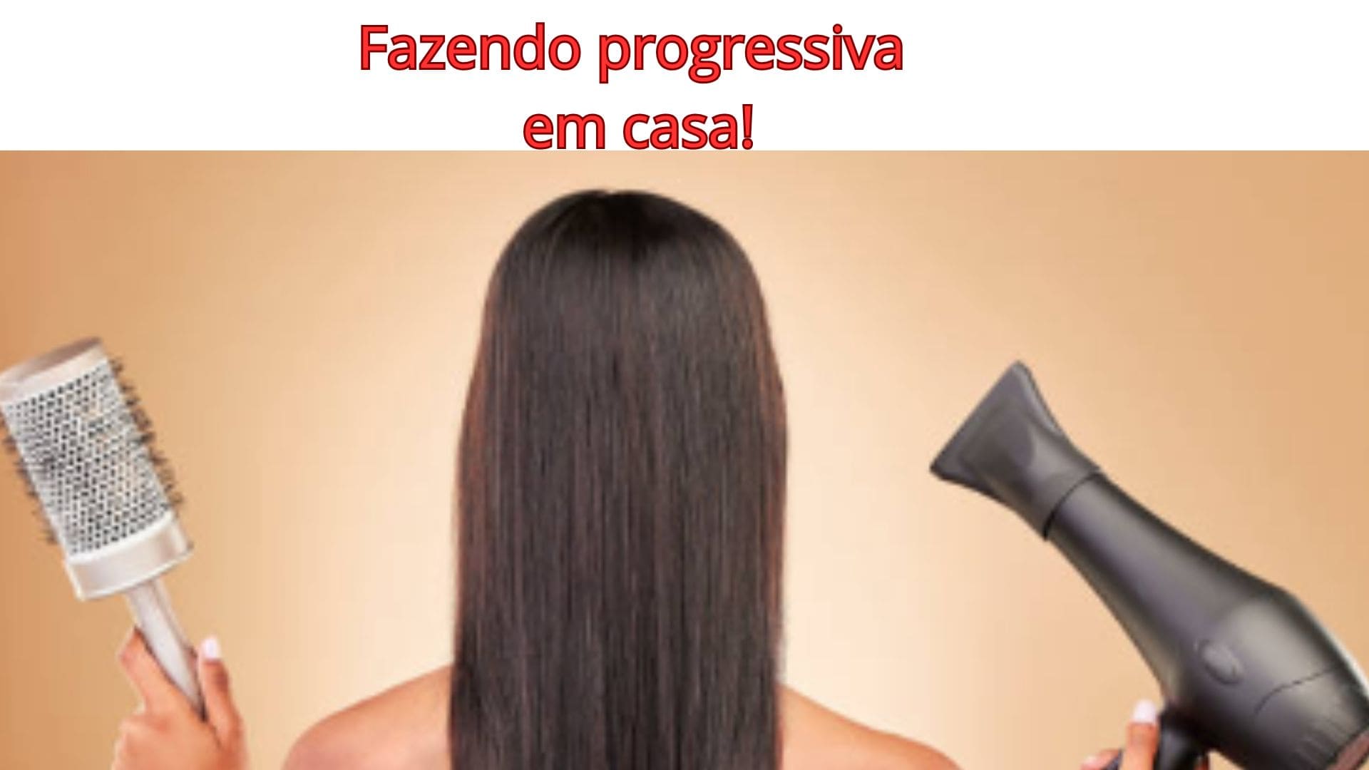 Resultado de cabelos lisos após o curso de escova progressiva em casa.