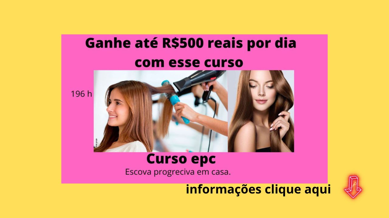 Este curso vai te ensinar as melhores técnicas a serem aplicadas, durante o procedimento de uma escova progressiva, mostrando o passo a passo de cada etapa, dando a você a oportunidade de poder trabalhar na sua casa naquele espaço que não esta sendo usado, ou naquele sofá que pode ser arrastado para o lado... Este será o caminho que abrirá as portas da sua INDEPENDÊNCIA