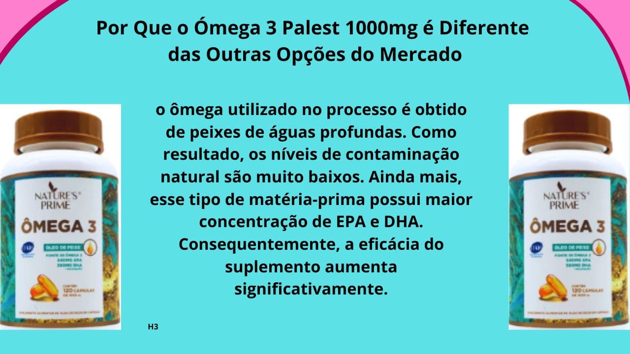 Características do Ómega 3 Palest 1000mg