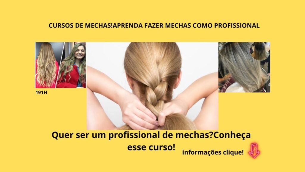 CURSO DE MECHAS,APRENDA FAZER MECHAS COMO PROFISSIONAL ,COMPRE AGORA ESSE CURSO!
Essa é a sua chance de acabar com as inseguranças na hora de (des)colorir os cabelos!
O DAMI'S Treinamentos oferece um Curso Online de Colorimetria que vai te ensinar tudo que você precisa saber para se tornar um colorista de SUCESSO!
Essa é a sua chance de acabar com as inseguranças na hora de (des)colorir os cabelos!
