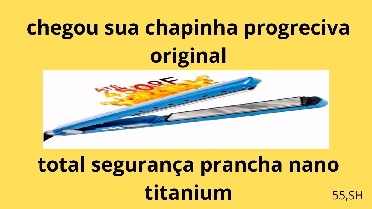 CHAPINHA NANO TITANIUM 100% ORIGINAL >> COM SELO DO INMETRO >> EXCELENTE PARA USO PROFISSIONAL SE VOCE NÃO GOSTAR DEVOLVEMOS SEU PAGAMENTO >> COMPRE COM TOTAL SEGURANÇA PRANCHA NANO TITANIUM 230 C / 450 F Agora você poderá alisar e fazer cachos nos cabelos com apenas um produto! Alisa, adiciona balanço e volume, cacheia e ondula: tudo isso – mais rápido e efetivamente! A Prancha Nano Titanium 1 1/4" oferece uma performance superior as das pranchas de Nano Titanium e mais: A tecnologia Sol-Gel reduz a fricção proporcionando um deslizamento mais preciso porém gentil das placas nos cabelos, enquanto as laterais curvadas com placas aquecidas criam cachos perfeitos. Um aquecedor de cerâmica