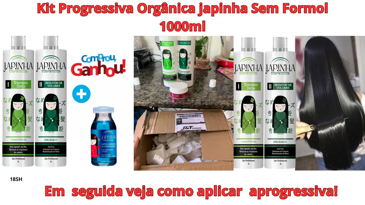 Cabelos Loiros: O primeiro passo é dividir o cabelo em quatro partes. Começando pela nuca, aplique a JAPINHA, por todo o perímetro capilar, mecha por mecha, com o auxílio de um pincel e um pente, sempre respeitando 1 centímetro do couro cabeludo. Respeite o tempo de ação de 40min a 1h dependendo do grau de porosidade do fio. Enxágue todo o cabelo e remova 100% do produto. Seque os fios por completo com um secador. Divida o cabelo novamente em quatro partes e passe a prancha nas mechas de 10 a 15 vezes numa temperatura de 180°.