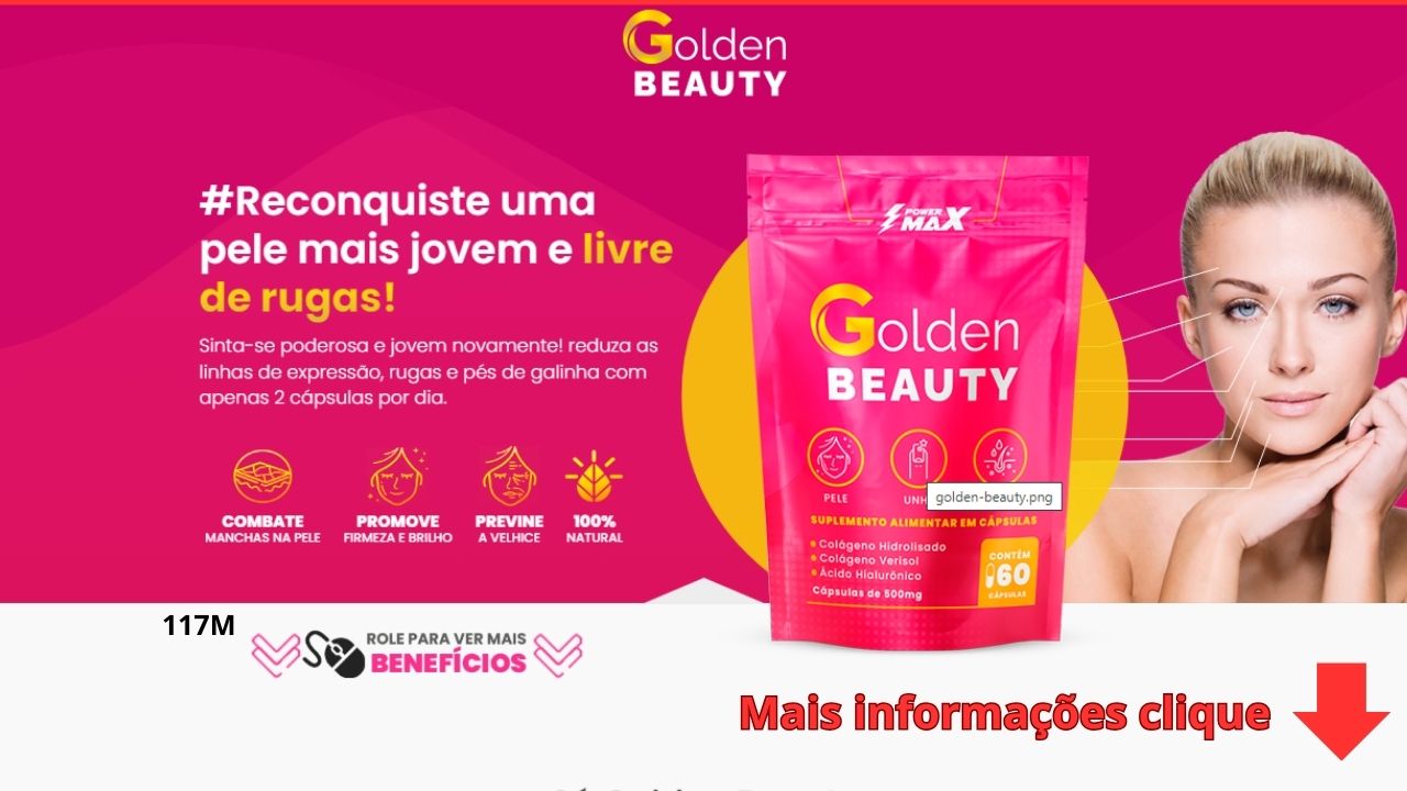 Rejuvenesce apele
Apele envelhece ao longo do tempo epor isso entre nossas vitaminas temos o ácido ascórbicos, importante para diminuir dos radicais livres que ocasionam  o envelhecimento.
Acaba com aleosenidade;
Sua composição contém substancia deixando a pele hidratada iluminada naturalmente e com  toque aveludado.
Combate rugas e bigode chinês
Golden Beauty  possui  ácido  hialurónico que pele do seu rosto mais lisa r e sem as marcas do  tempo.
