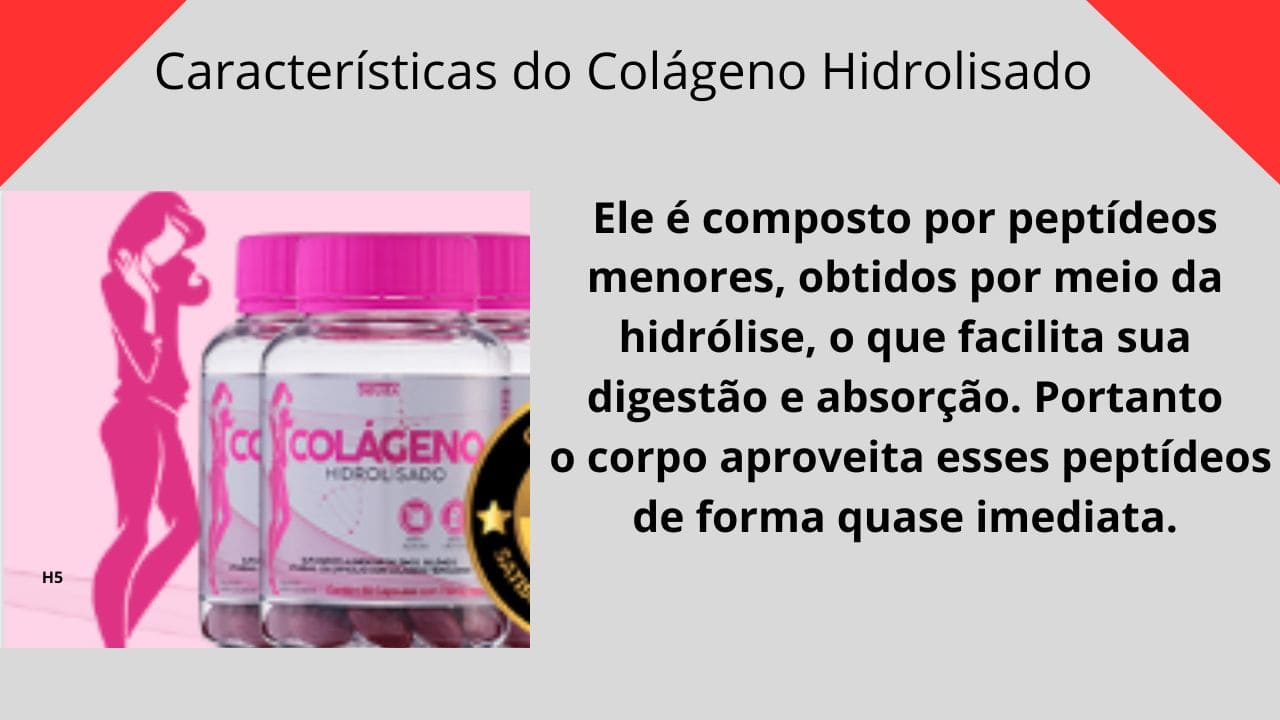 imagem da Descrição das propriedades, composição e benefícios do colágeno hidrolisado.”