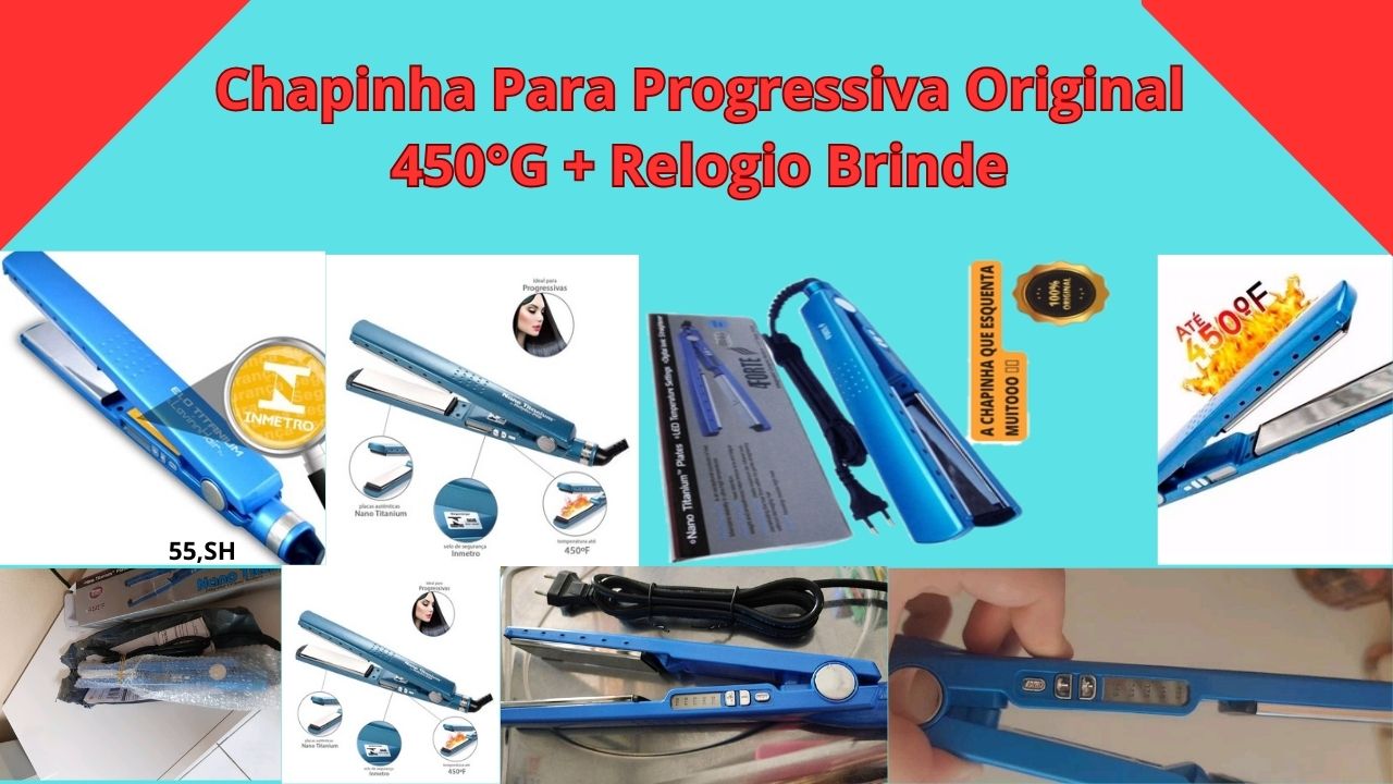 CHAPINHA NANO TITANIUM 100% ORIGINAL >> COM SELO DO INMETRO >> EXCELENTE PARA USO PROFISSIONAL SE VOCE NÃO GOSTAR DEVOLVEMOS SEU PAGAMENTO >> COMPRE COM TOTAL SEGURANÇA PRANCHA NANO TITANIUM 230 C / 450 F Agora você poderá alisar e fazer cachos nos cabelos com apenas um produto! Alisa, adiciona balanço e volume, cacheia e ondula: tudo isso – mais rápido e efetivamente! A Prancha Nano Titanium 1 1/4"! oferece uma performance superior as das pranchas de Nano Titanium e mais: A tecnologia Sol-Gel reduz a fricção proporcionando um deslizamento mais preciso porém gentil das placas nos cabelos, enquanto as laterais curvadas com placas aquecidas criam cachos perfeitos. Um aquecedor de cerâmica proporciona calor consistente e excelente recuperação. Atinge a temperatura máxima de 450°F.