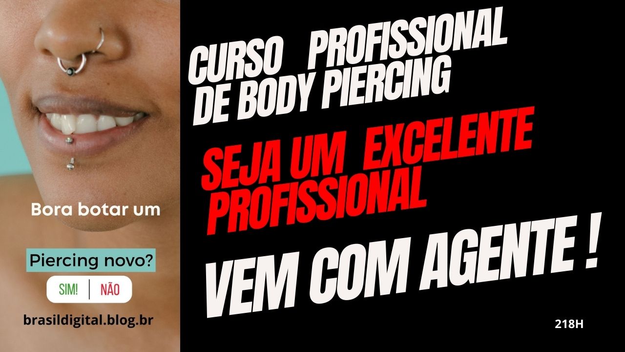 Curso profissional de body piercing   
Este vídeo é um resumo detalhado do curso profissional de body piercing, abordando técnicas avançadas, higiene, segurança e tendências atuais na indústria. Aprenda com profissionais experientes e saia pronto para se destacar neste mercado competitivo e em constante evolução.
