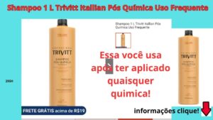 Shopee icon arrow right Beleza icon arrow right Cuidados com o Cabelo icon arrow right Shampoo Marca Itallian Color Peso do Produto 1kg Tamanho do produto Tamanho de viagem Volume 1L Benefícios do Cuidado com o Cabelo Anti-Frizz, Proteção da Cor, Hidratante País de Origem Brasil Tamanho Do Pacote 1L Para que serve shampoo após química? Os shampoos para cabelos quimicamente tratados são produtos que não podem faltar no pós-química. Eles deixam os fios mais leves e macios, além de hidratados e sedosos. Além disso,