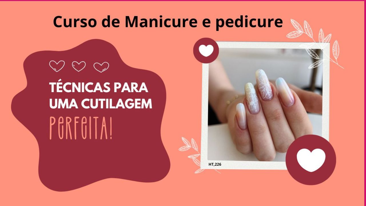 Imagem ilustrativa do Curso de Manicure e pedi cure, mostrando técnicas de cuidado com unhas, esmaltacão, higiene e materiais profissionais utilizados, representando aprendizado prático e formação completa para atuação no mercado da beleza.