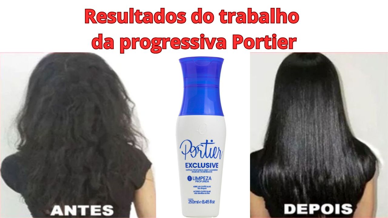 Portier Exclusive Progressiva – tratamento capilar profissional que garante efeito liso duradouro e cuidado profundo dos fios.”