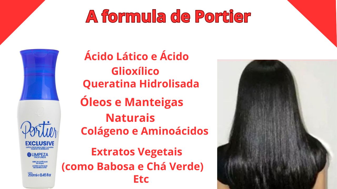 Portier Exclusive Progressiva – escova alisam-te que hidrata, fortalece e deixa os cabelos lisos, sedosos e com brilho intenso.”