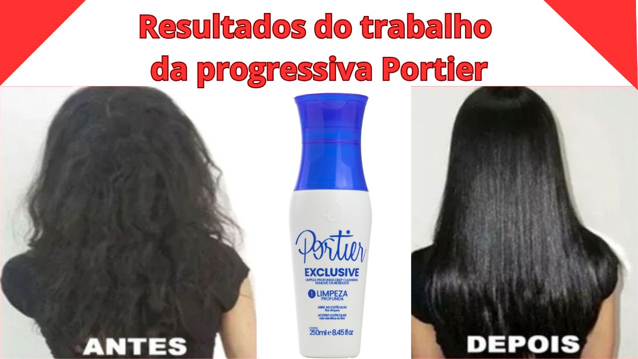 Portier Exclusive Progressiva – produto para cabelos lisos, disciplinados e com brilho espelhado, ideal para uso doméstico ou em salões