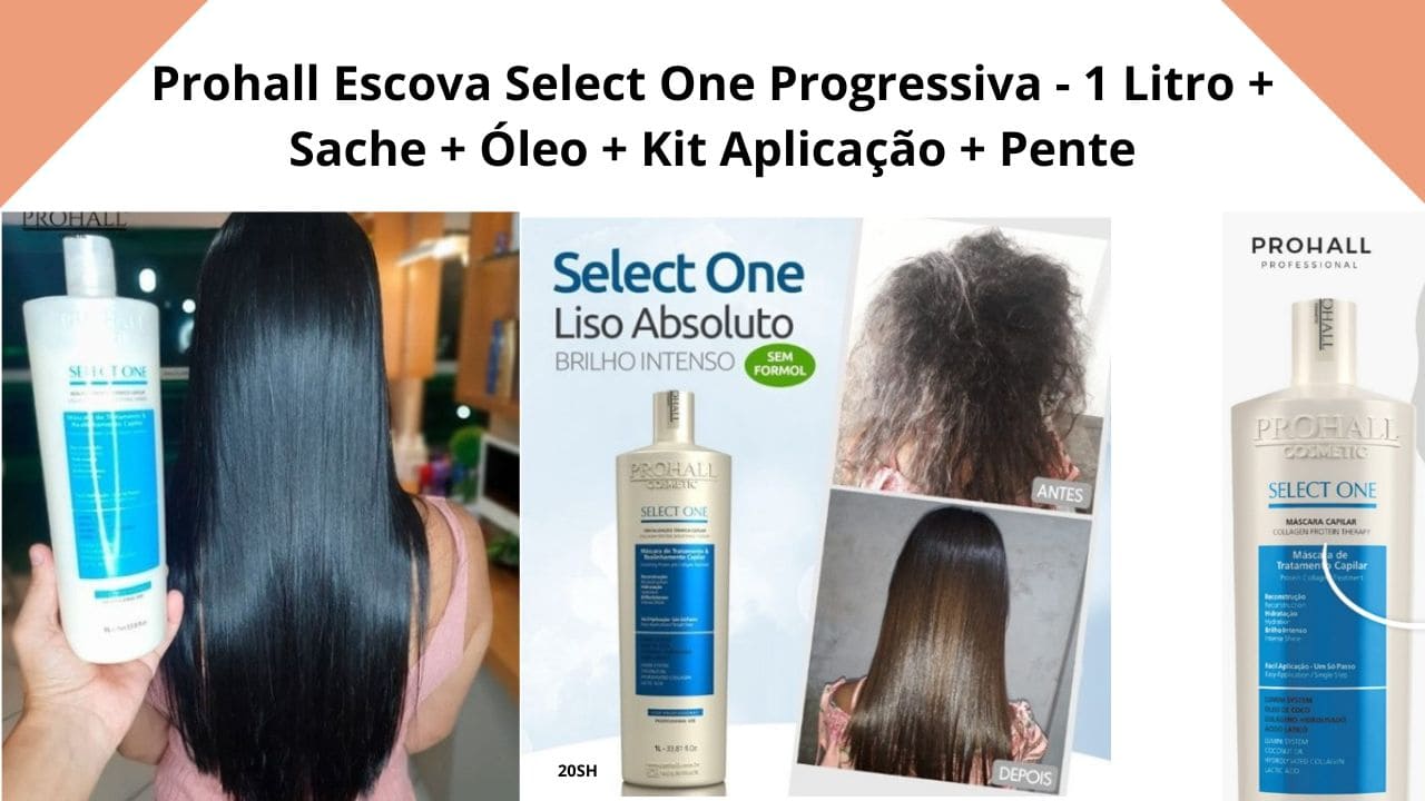 imagem de quem usou a 	Progressiva Prohall Select One – tecnologia de salão para um liso perfeito