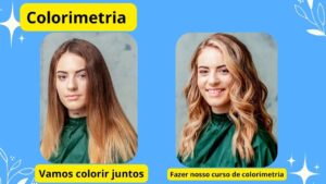 Ilustração com diferentes paletas de cores demonstrando como a colorimetria influencia a percepção visual e a harmonia entre tons.