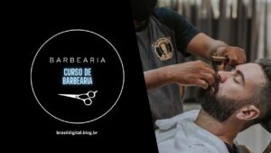 Curso Mestre da Barbearia para iniciantes, com técnicas de corte masculino e formação profissional de barbeiro.